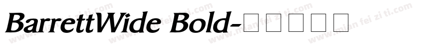 BarrettWide Bold字体转换